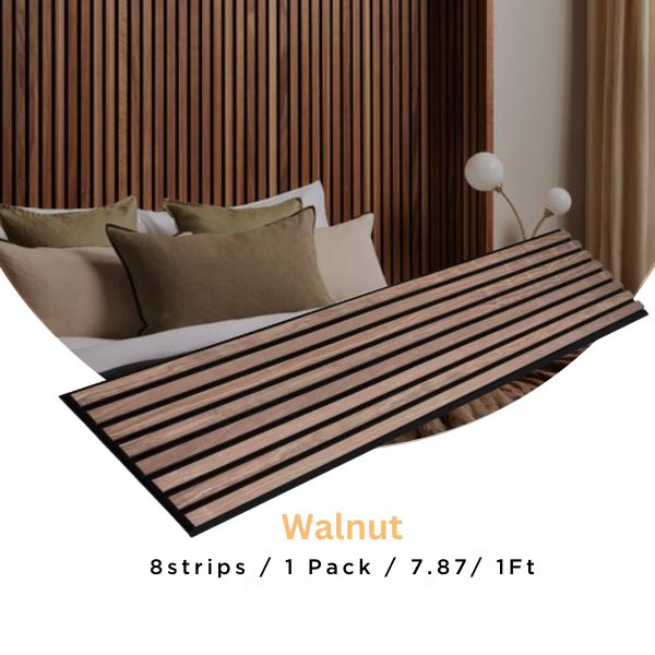 Walnut | Acoustic Slat Wood Panel Wall | 7.87ft 1 Pack – 100% Real Oak Finish Questions & Answers