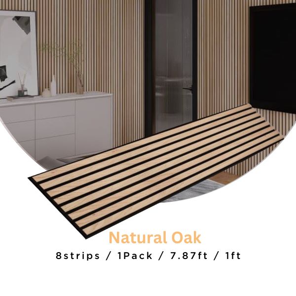 Natural Oak | Acoustic Slat Wood Panel Wall | 7.87ft 1 Pack – 100% Real Oak Finish Questions & Answers