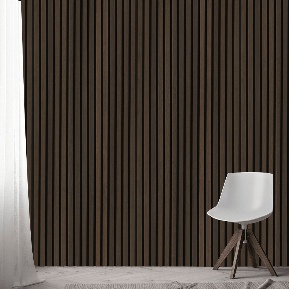 Brown Oak Smoke Acoustic Slat Wood Panel Wall – 100% Real Oak Finish Questions & Answers