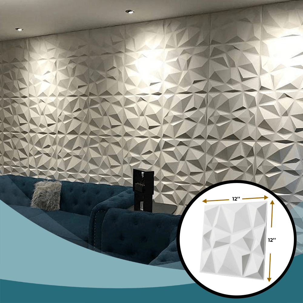 Decorative White PVC 3D Wall Panels in Diamond Design Questions & Answers